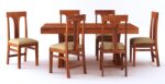 Sheesham Wood  Dining Table with Cushioned Chairs for Living Room Wooden Dining Room Set for Home (Walnut Finish) - Image 21