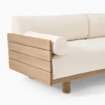 Adouer Wood Acacia Frame 3 Seater Sofa in Natural Finish – Minimalist Charm with Modern Comfort - Image 5