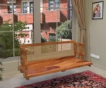 Classic Reversible Cane Back Wooden Handmade Swing for Home – Sheesham wood