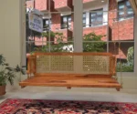Classic Reversible Cane Back Wooden Handmade Swing for Home – Sheesham wood - Image 4