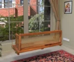 Classic Reversible Cane Back Wooden Handmade Swing for Home – Sheesham wood - Image 3