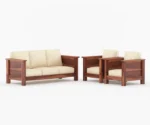 Emma Solid Sheesham Wood Sofa Set - Image 5