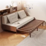 Japandi Solid Oak Wood Frame Pull-Out Day Bed - Image 11