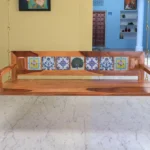 Melodious Multiple Tile Fitted Handmade Wooden Swing for Home – Sheesham wood
