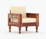 Nonii Solid Sheesham Wood Sofa Set (Honey Finish) - Image 8