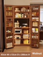 Solid Wood Double Door Kitchen Pantry Cabinet - Image 11