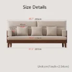 DM Solid Wood Frame Pull-Out Sofa Bed - Image 13