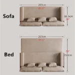 DM Solid Wood Frame Pull-Out Sofa Bed - Image 14