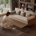 DM Solid Wood Frame Pull-Out Sofa Bed - Image 8