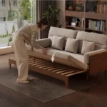 DM Solid Wood Frame Pull-Out Sofa Bed - Image 6