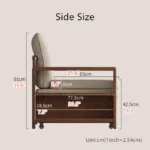 Solid Wood Pull Out Sofa Bed with Underneath Storage Drawers - Image 3