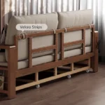 Solid Wood Pull Out Sofa Bed with Underneath Storage Drawers - Image 6