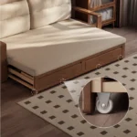 Solid Wood Pull Out Sofa Bed with Underneath Storage Drawers - Image 8