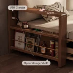 Solid Wood Pull Out Sofa Bed with Underneath Storage Drawers - Image 9