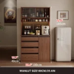 Solid Wood Coffee Bar Cabinet with Peg Board Organizer and Ample Storage - Image 13