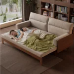 DM Solid Wood Frame Pull-Out Sofa Bed - Image 5