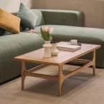 Wood style design simple solid wood coffee table - Image 12