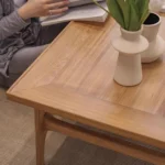 Wood style design simple solid wood coffee table - Image 16