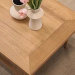 Wood style design simple solid wood coffee table - Image 7