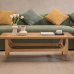 Wood style design simple solid wood coffee table - Image 4