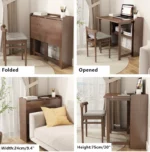 Foldable Computer Writing Desk with Storage Shelf
